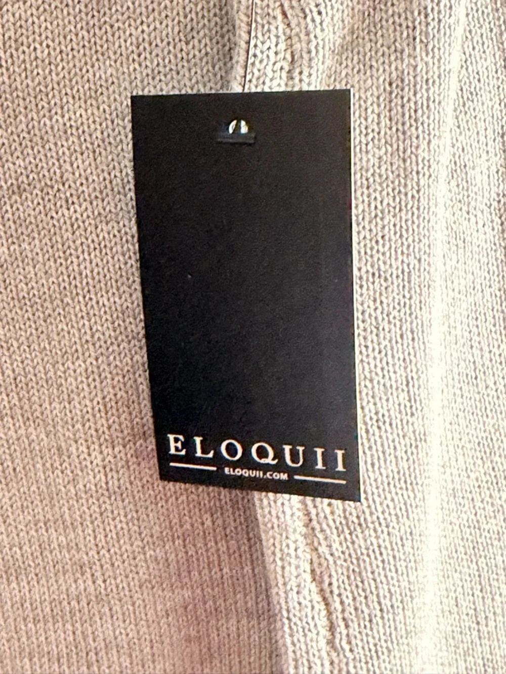 Eloquii Light Gray Knit Sweater with White Lace Accent - Picture 3 of 3